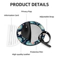 thumbnail image 4 of Easter 2Pcs PU Leather Round Luggage Tags with Privacy Cover and Name ID Tag for Suitcase, Handbags, Backpacks, School Bags, 4 of 6