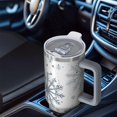 thumbnail image 6 of Blue Christmas Snowflake Pattern Tumbler with Handle and Lid,40oz Double Wall Vacuum Insulated Tumbler,Cups Gift for Women and Men, 6 of 7