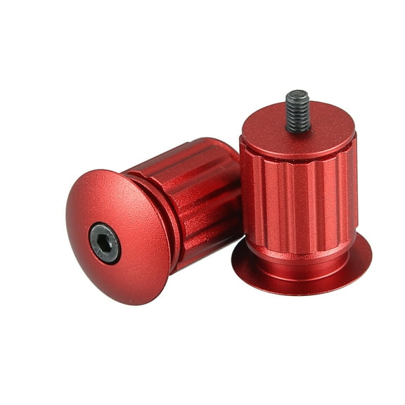 1 Pair Aluminum Alloy 17.5-22mm Handlebar End Plugs for Road Mountain Bicycle Adjustable Handlebar Bike Bar End Red