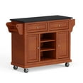 thumbnail image 4 of Glenwillow Home Kitchen Cart Cherry with Black Granite Top - Granite/Marble, 4 of 9