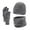 Gray2, variant on Winter Hat Scarf Gloves Set, Men's & Women's Slouchy Cuffed Beanie, Fleece Lined Neck Warmer, 3-Piece Knit Set, Cold Weather Accessories A
