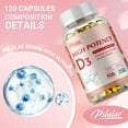 thumbnail image 3 of High Potency D3 5000 IU - Strengthen Bones, Support Muscle Function, Enhance Immunity - 120 Capsules, 3 of 7