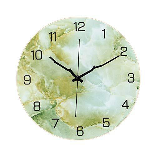Wall Clock Countryside Style Metal Retro Vintage Wall Clock Silent Non Ticking Easy to Read for Living Room Kitchen Bedroom Office 10 Inch Red 