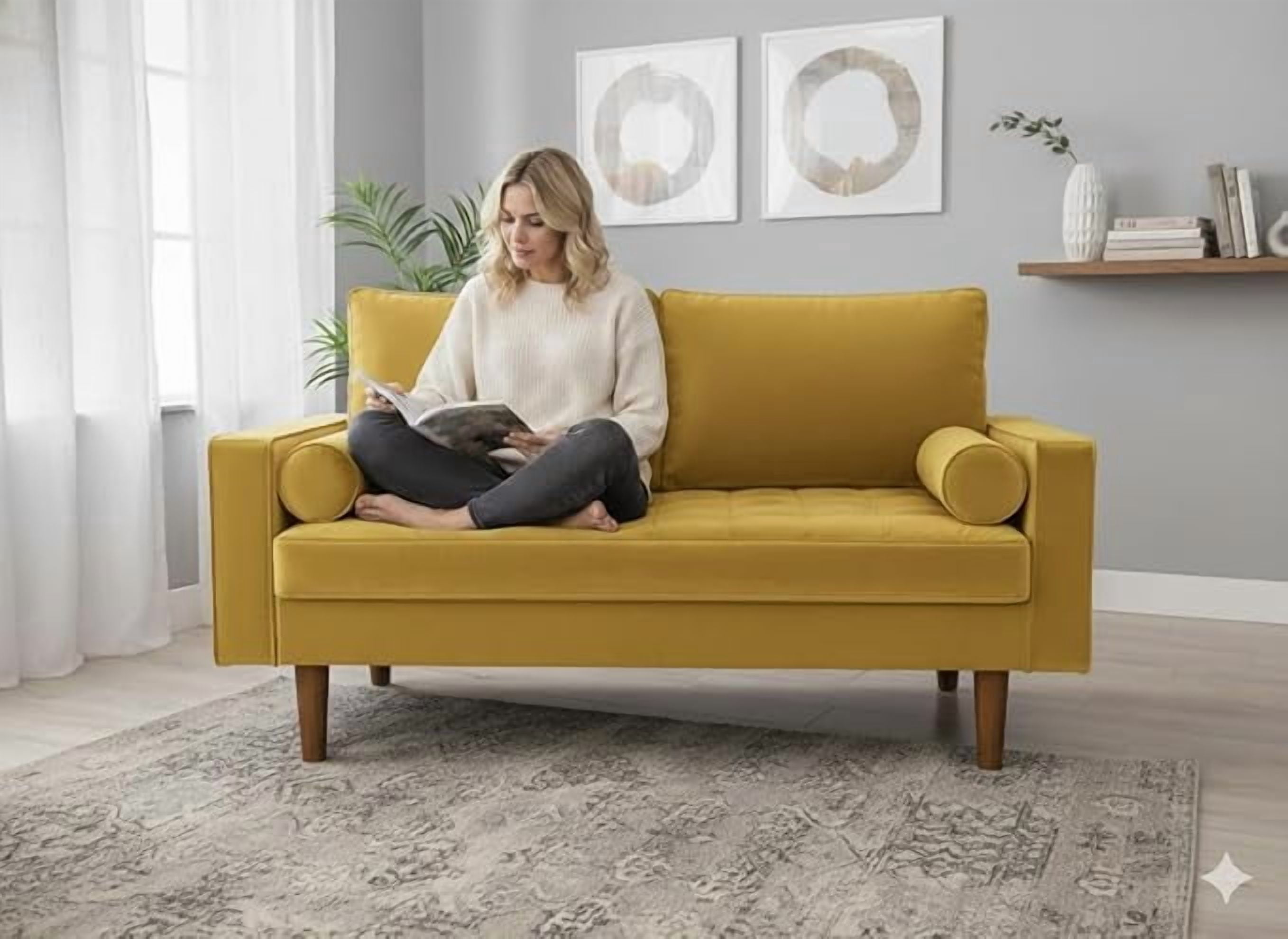 US Pride 58 Inch Velvet Loveseat