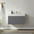 thumbnail image 3 of Vinnova Alicante 36" Single Floating Vanity White Top Elegant Gray No Mirror, 3 of 12