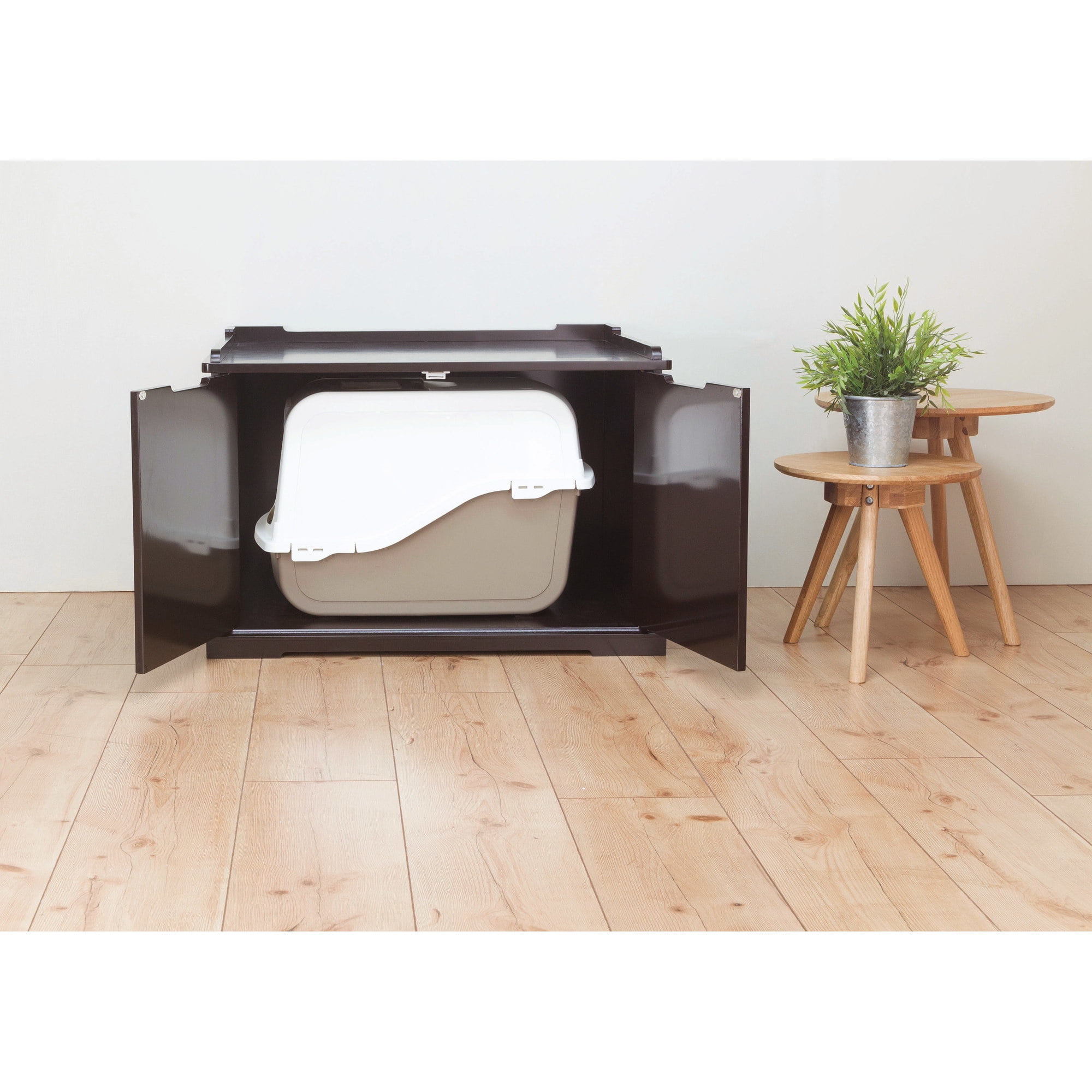 TRIXIE XL Cat Litter Box Enclosure Hidden Litter Indoor Cat Furniture Pet Home Side Table Brown