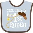 thumbnail image 3 of Inktastic Yes, This is My 1st Rodeo Cowboy Hat with Red Band, Lasso Boys or Girls Baby Bib, 3 of 4