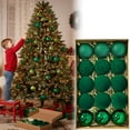 thumbnail image 6 of 15 Pcs Christmas Large Velvet Balls Ornaments, Shatterproof Plastic Flocked Christmas Tree Balls, Flocked Xmas Tree Decorations Set for Home Office and Holiday Dcor, 6 of 9