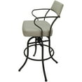 thumbnail image 2 of Carolina Swivel Tilt Bar 30" Metal Bar Stool - Ocean Beige Vinyl - Brown Frame, 2 of 2