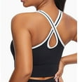 thumbnail image 6 of SMihono Sports Bra for Women Criss-Cross Back No Underwire Bralettes Medium Support Lifting Yoga Gym Running Athletic Bra (Black L ), 6 of 7