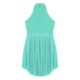 thumbnail image 6 of Zaldita Girls Sleeveless Sequins Ballet Latin Salsa Dance Dress Asymmetrical Chiffon Modern Contemporary Lyrical Dress Mint Green 10, 6 of 7