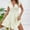 Blanc, variante sur LOVZFMLL Robes Sans Manches Col en V Couleur Unie Taille Plissée Douce et Fraîche Robe Camisole