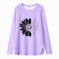 thumbnail image 4 of Teen Girls T Shirts long Sleeve Curve Hem Tee Floral Cute Shirts Tops for Girls Fall Winter Clotehs Tops for 5T 6T 7T 8T 10T 11T 12T 13T 14T Kids Girls Tops, 4 of 4