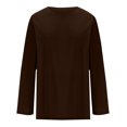 thumbnail image 5 of Oversized Womens Long Sleeve Shirts Casual Loose Crewneck Tshirts Tunic Tops Cute Y2K Basic Tees, 5 of 7