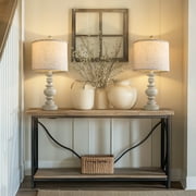 Oneach 20 Resin Table Lamps for Bedroom Lamps Set of 2 Retro Farmhouse Bedside Nightstand Lamp