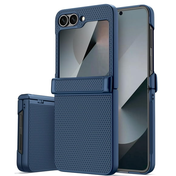 Funda de teléfono Vihibii para Samsung Galaxy Z Flip 6, color azul