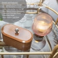 thumbnail image 4 of Mainstays Pink Glass Rechargeable Accent Light with Warm Walnut Finish, 4 of 7