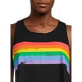 thumbnail image 4 of LA Thread Women's Rainbow Graphic Tulip Tank Top, 4 of 5