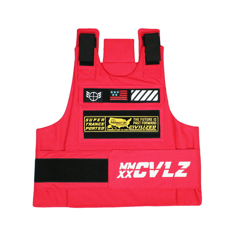 Mens Designer Vest with Adjustable Velco Straps and Removable Patches 