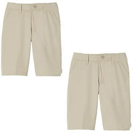 French Toast Youth Boys 2-Pack Performance Uniform Shorts (Khaki, 10)