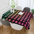 thumbnail image 2 of Yayeee Tablecloths 54" x 54" Rectangle Wrinkle Resistant Party Table Cover, Pink Block Pattern, 2 of 8