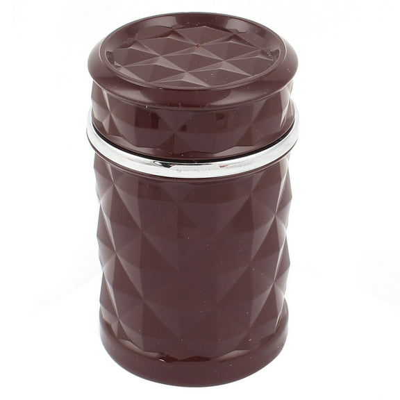 Unique Bargains 3D Triangle Printed  Ash Ashtray Smokeless Stand Cylinder Holder Brown