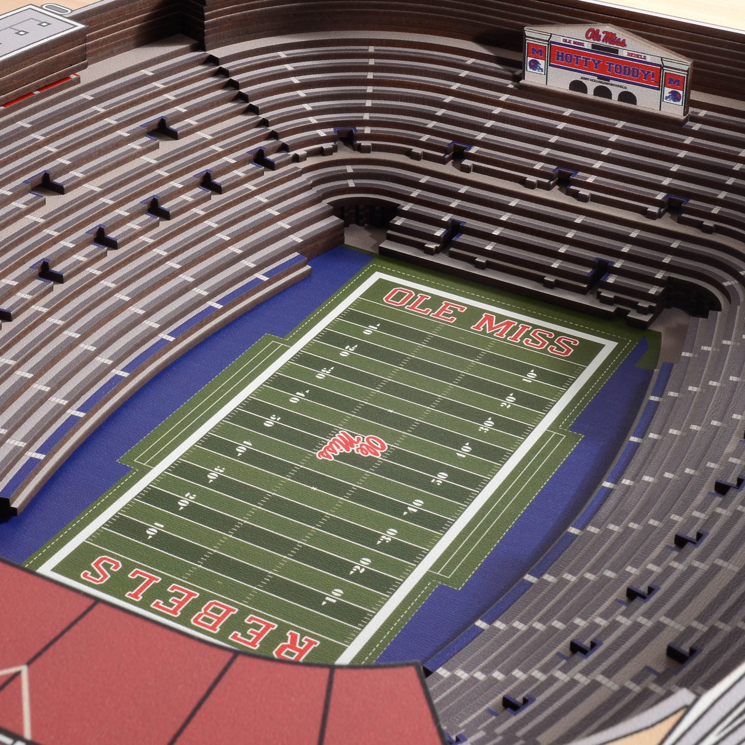 YouTheFan NCAA Mississippi Rebels FB 25-Layer Stadiumview Wall Art