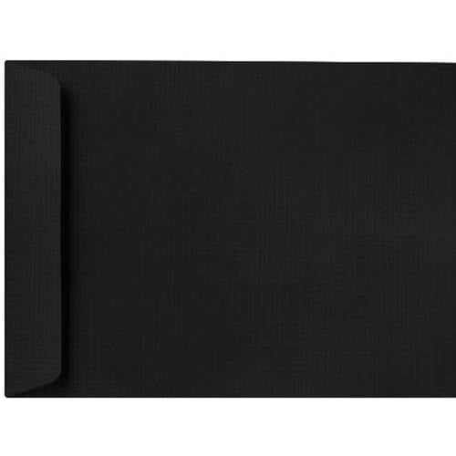 10 x 13 Open End Envelopes - Black Linen (500 Qty.)