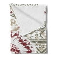 thumbnail image 2 of Art Soft Flannel Fleece Throw Blanket, Retro Style Eagle Heart Chief Trail Grunge Effect and Geometric Motif, Cozy Plush for Indoor and Outdoor Use, 50" x 60", Sage Green Ruby and Tan, by Ambesonne, 2 of 5