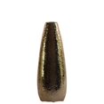 thumbnail image 1 of Urban Trends Collection 25001 Ceramic Oval Vase with Recessed Lip & Hammered Design, Gold - Small, 1 of 1