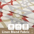 thumbnail image 3 of DriftAway Alexander 100% Blackout Curtains for Living Room Linen Blend Pattern Match Thermal Insulated Room Darkening Geo Moroccan Mid Century Back Tab Bedroom Drapes 2 Panels 52 x 84 Inch Linen Red, 3 of 8