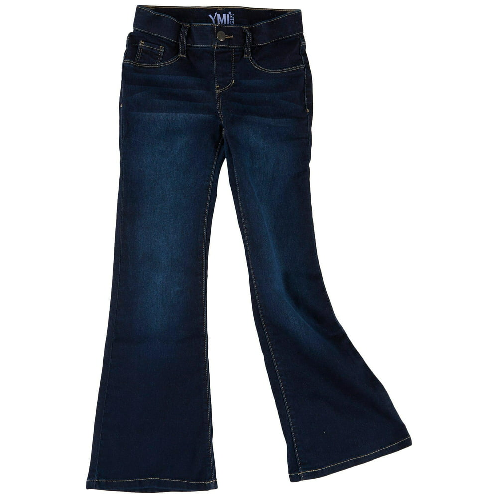 YMI - YMI Big Girls Flared Pull On Denim Jeans 14 Dark denim blue ...