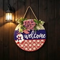 thumbnail image 4 of Patriotic Wooden Hanging Sign Set, Round July Independence Day Wall Decor with Hanging Cords, Multicolor, 30 cm, 8-Piece, 4 of 6