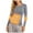 Gray, variant on DAFPZW USB Heated Shirt for Women 16-Zone Thermal Underwear Tops Soft Electric Heating Base Layer