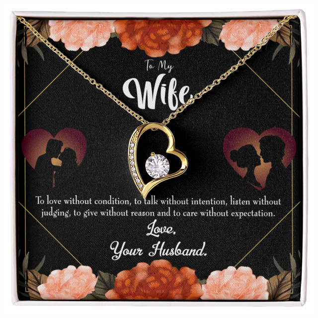 À Ma Femme Love Parler Écouter pour Toujours Collier w Message Carte