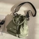 thumbnail image 5 of Bolso de hombro para mujer, pequeño bolso de mano con cordón, de nailon, tipo bandolera, informal, tipo hobo, 5 of 7