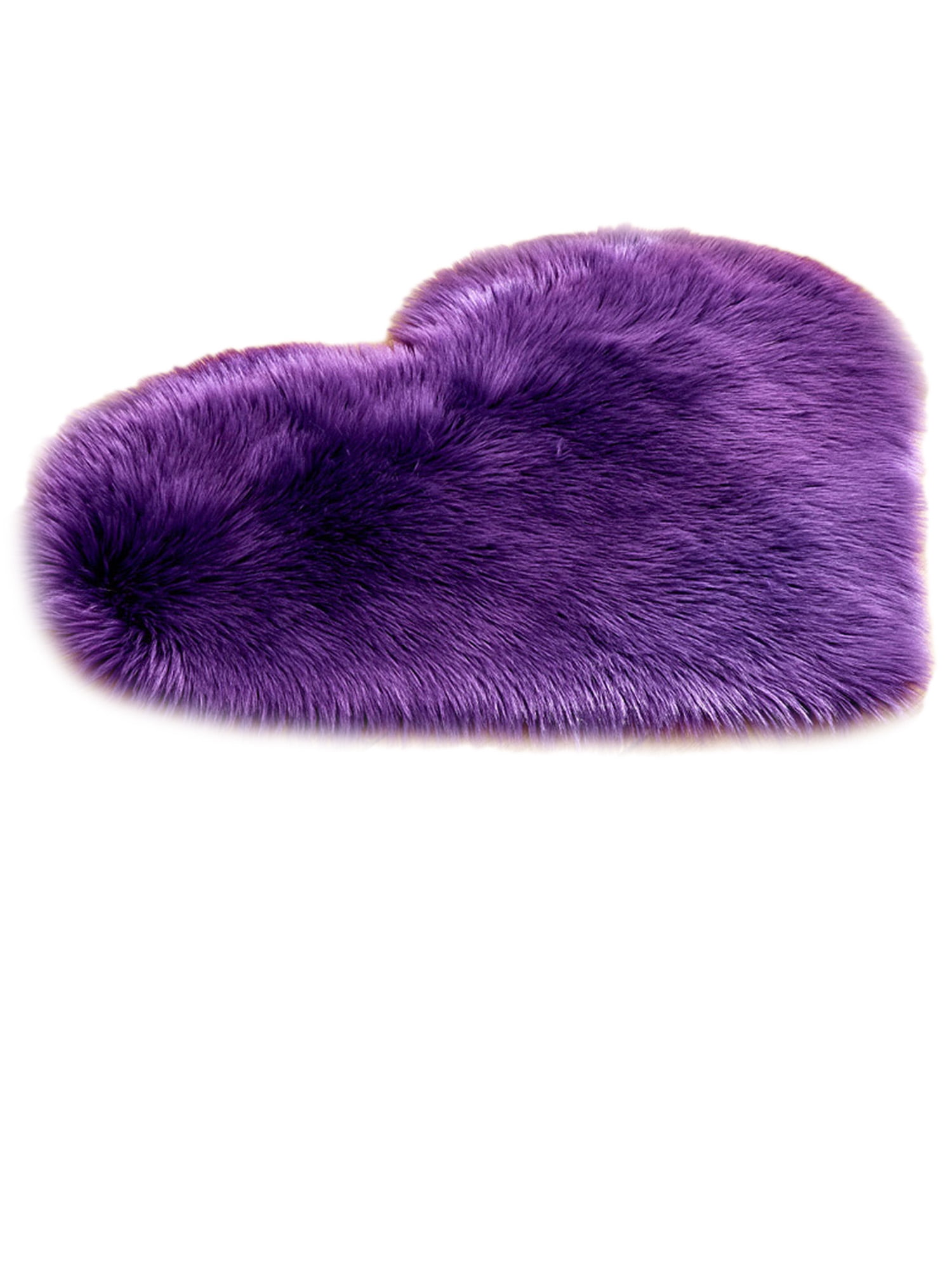 Heart Shaped Shaggy Faux Fur Fluffy Rug Hairy Carpet Floor Mat Home