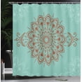 thumbnail image 3 of Ambesonne Oriental Shower Curtain, Mandala Art Design Floral, 69"Wx75"L, Seafoam Cinnamon, 3 of 4