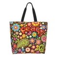 thumbnail image 1 of Easygdp Hippie Peace Love Bolsas Tote para Mujer, Bolsos de Hombro para Viaje, Bolsos de Mano de Gran Capacidad para Compras y Trabajo, 1 of 8