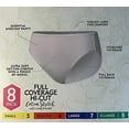 thumbnail image 2 of Felina Full Coverage Hi-Cut Cotton Stretch Panties, Blue Plaid 8-Pack, Medium, 2 of 2