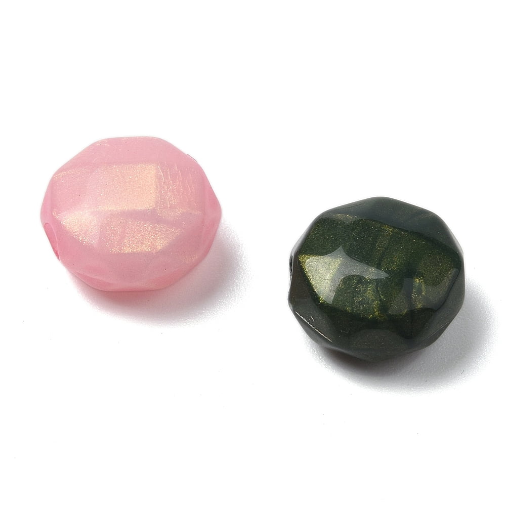 500 g Platisc Acrylic Beads Faceted Flat Round 11x6.5mm Hole: 2mm