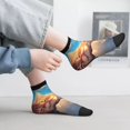 thumbnail image 4 of Salouo Cloud Sleeping Cat Pattern Unisex Middle Tube Socks,Middle-Finger Knee High Socks Over The Calf Tube Stocking Crew Stockings for Women and Men Tube Socks, 4 of 8