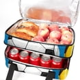 thumbnail image 5 of Football Double Layered Insulated and Refrigerated Lunch Bag with Two Compartments, Large Capacity, and Hand Carry - 7.1x11.4x16.1 inches, 5 of 6