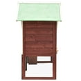 thumbnail image 6 of Pefilos 55" 2 Story Rabbit Hutch Wooden Bunny Cage Poultry Cage, Brown, 6 of 11