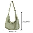 thumbnail image 2 of Yucurem Women Canvas Bag Adjustable Shoulder Strap Tote Bag Commuting Bag (Green) Casual canvas bag (Green), 2 of 10