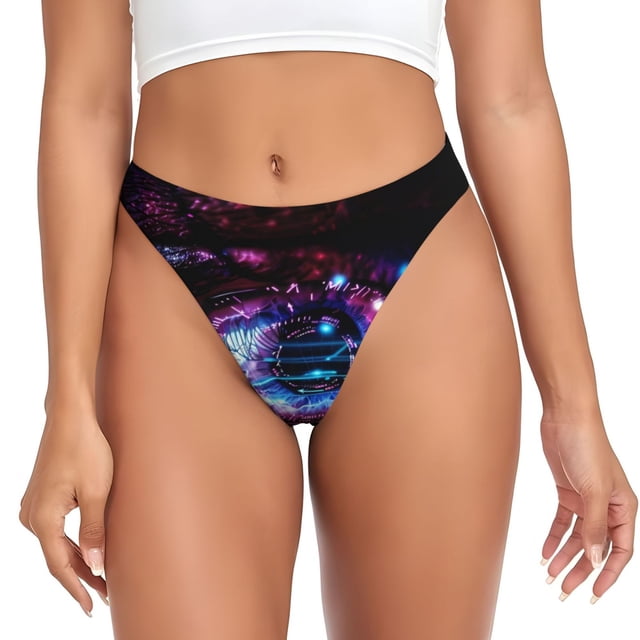 Fotbe v Tanga Sin Costuras para Mujer con Estampado – Panties Invisibles, Transpirables y Cómodos para Uso Diario-X-Large