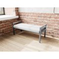 thumbnail image 4 of Pemberly Row Waiting Reception 2 Seat Bench Wood Frame in Gray, 4 of 5