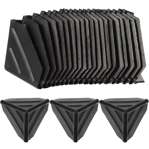 DEEPCRAFF 100Pcs Plastic Corner Protectors for Shipping with Anti Collision Black Packaging Guard