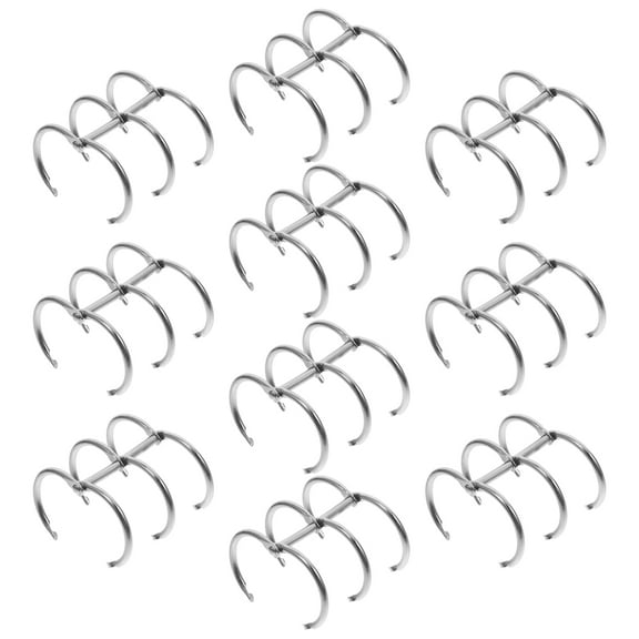 RENACLIPY 10pcs Circular Metal Book Rings 3 Ring Secure Hold for DIY Enthusiasts and Students