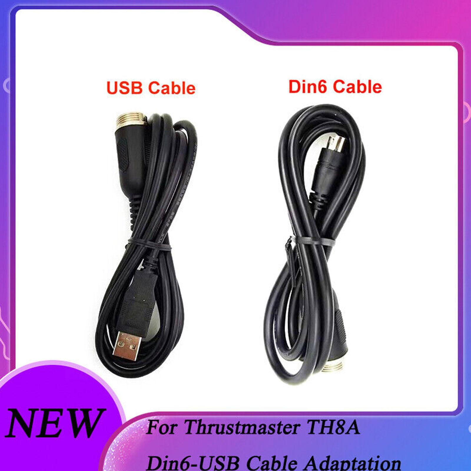 USB to Din6 Cable Adapter for Thrustmaster TH8A Shifter Perfect